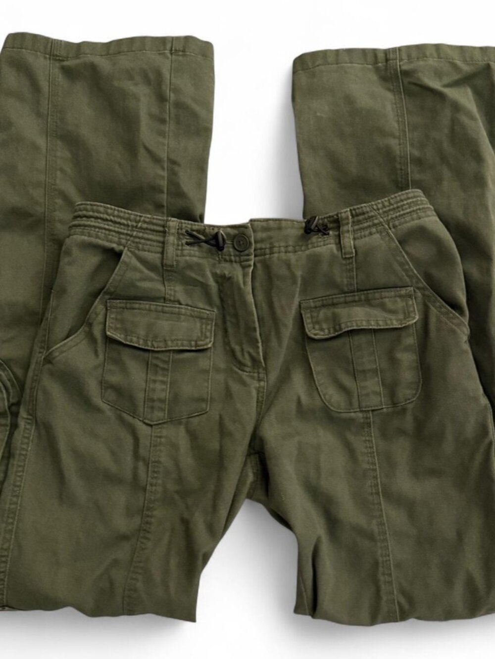 Brandy Melville Women's Green and Khaki Trousers